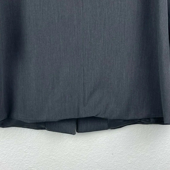 Kensie Blazer Jacket Women's 6 Crew Neck Snap Raglan Sleeve Pocket Lined Gray - Picture 9 of 11